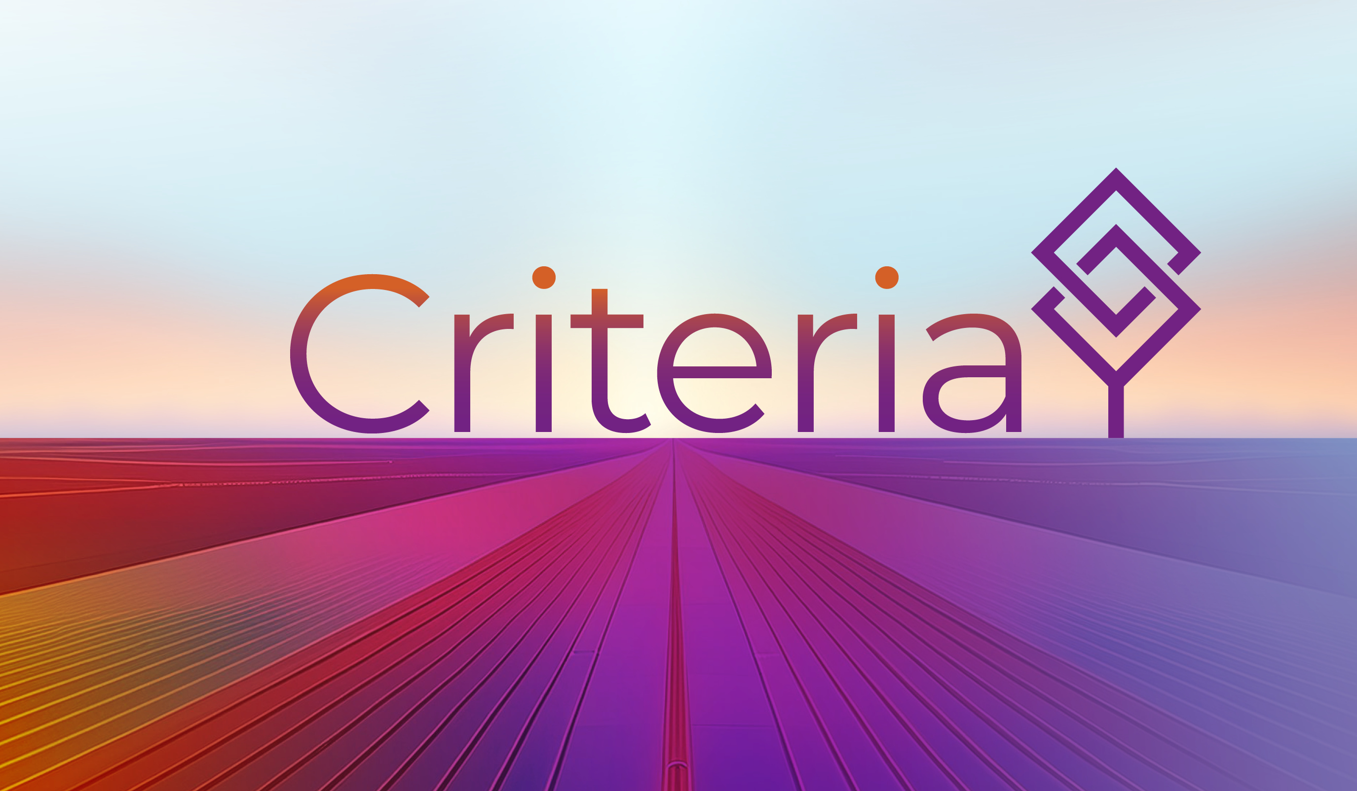 "Criteria" on a colorful horizon with HLC logo