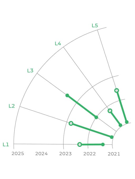 Chart showing timeline of Leadership goals and action steps